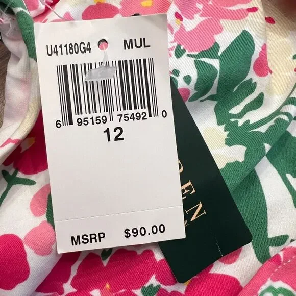 NWT Lauren Ralph Lauren Floral One-Piece Swimsuit Size 12 (W51) - Picture 9 of 13